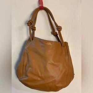 Vince Camuto Tan Leather Shoulder Bag. Color- Rustic Oak. EC. Chic